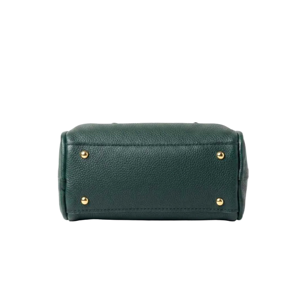Dark Green Mini Duffle Handbag