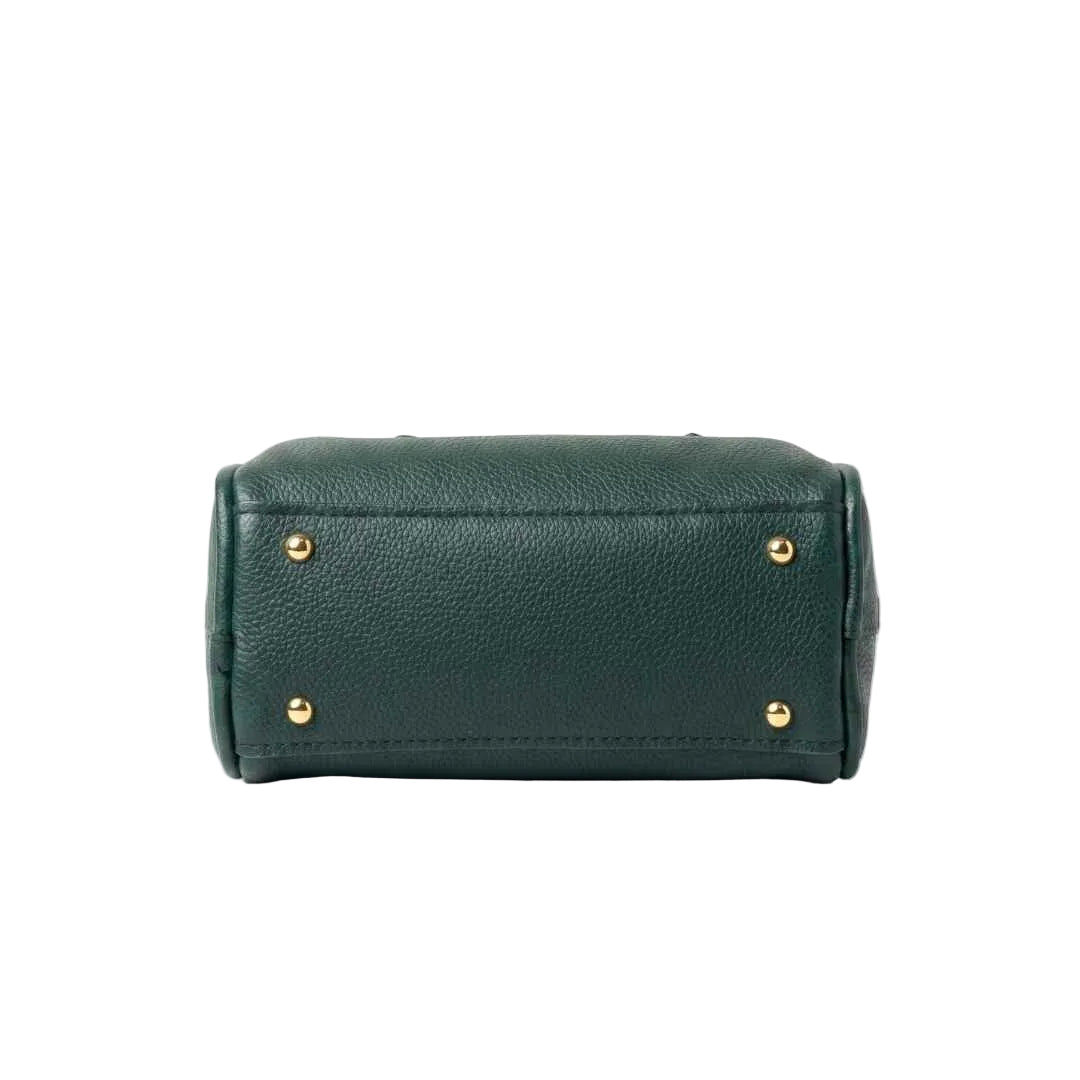 Dark Green Mini Duffle Handbag