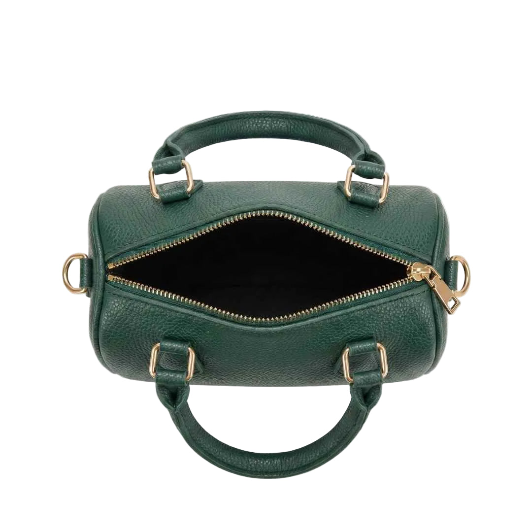 Dark Green Mini Duffle Handbag