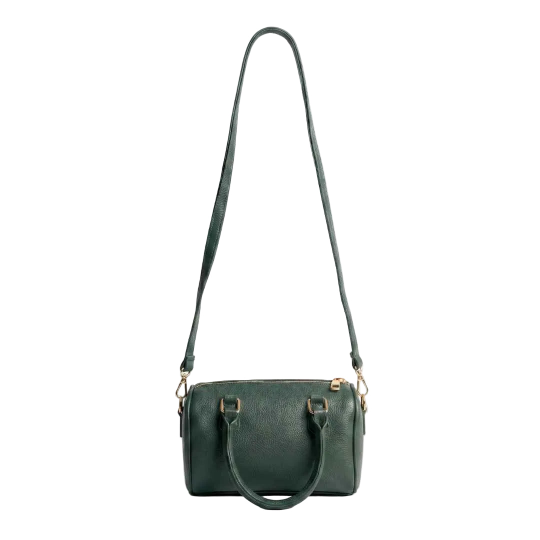 Dark Green Mini Duffle Handbag